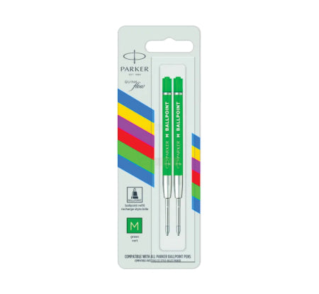 Parker Economy Ball Pen Refill Medium Nib Blister of 2 - Red 1mm