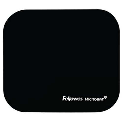 Fellowes Microban Mouse Pad with Anti-bacterial Protection BLACK - MOUSE040