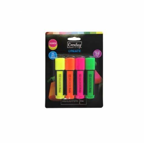 Croxley Create Liquid Highlighters Carded Card Of 3 /4 / 6