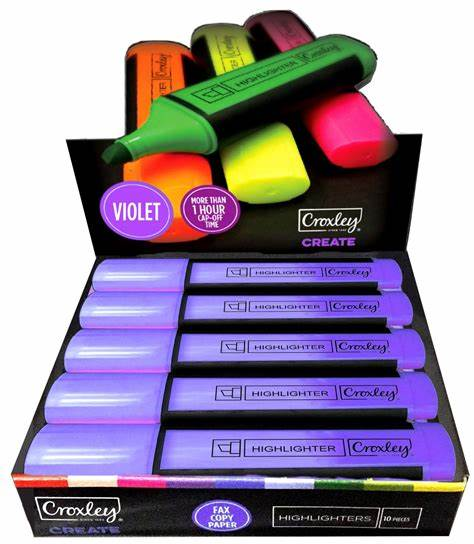 Croxley Create Highlighters Box of 10