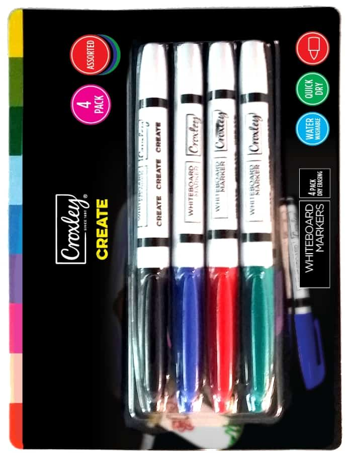 Croxley Create Whiteboard Markers Pack Assorted Colours