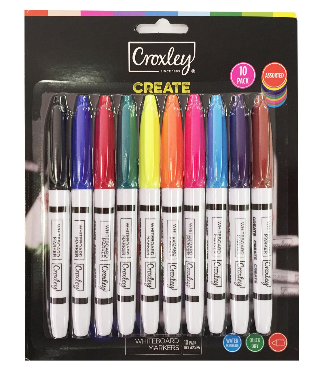 Croxley Create Whiteboard Markers Pack Assorted Colours