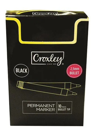Croxley Permanent Marker Bullet Box Of 10