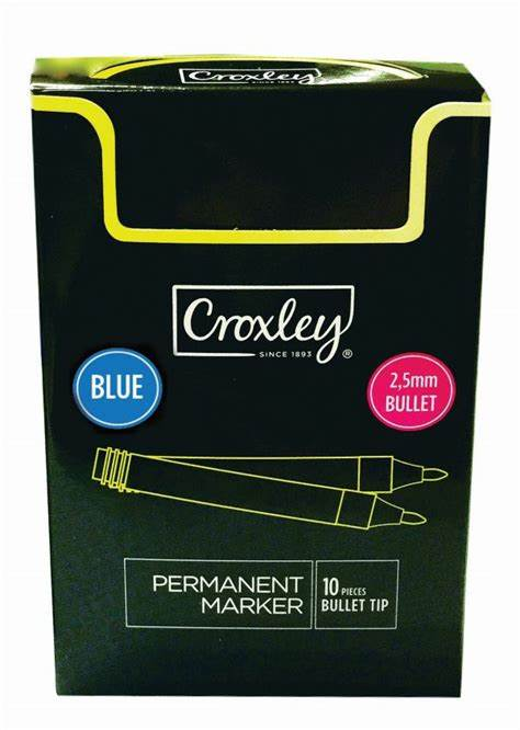 Croxley Permanent Marker Bullet Box Of 10