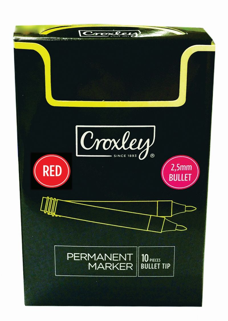 Croxley Permanent Marker Bullet Box Of 10
