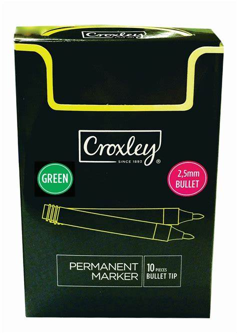 Croxley Permanent Marker Bullet Box Of 10