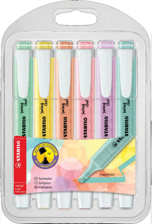 STABILO Swing-Cool Pastel Highlighters – Wallet 6 (Assorted) - HIG 038B