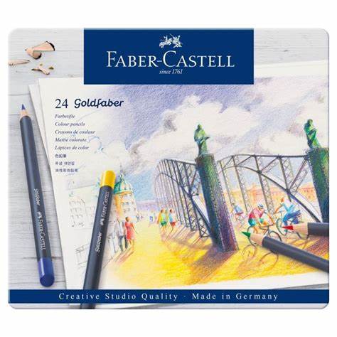 Faber-Castell Goldfaber Colour Pencil Tin Of 24 - A114724