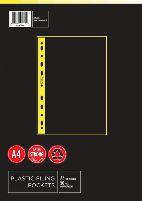 Croxley A4 Filing Pockets 50Pk - 100 Mic - PLA5009