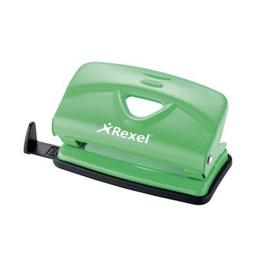 Rexel V210 2 Hole Metal 10 Sheet Punch - Green