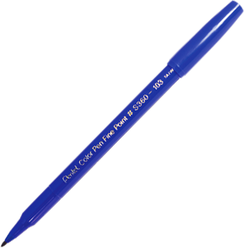 Pentel Colour Pen Fibre Tip Black 2.0mm