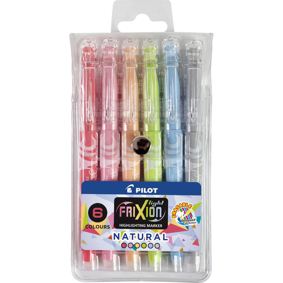 Pilot Frixion Light Natural Highlighter Wallet of 6 - SW-FL-NAT-S6