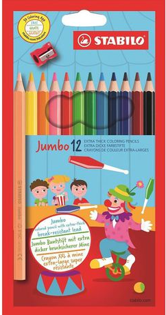 STABILO Jumbo Colour Pencil Assorted Box 12's - BTSPCL 17