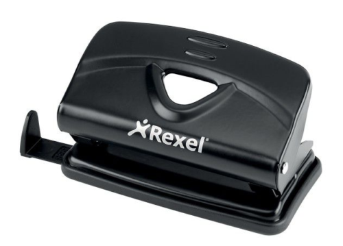 Rexel V210 2 Hole Metal 10 Sheet Punch - Black