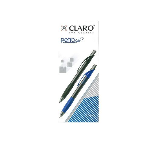 Claro Retrogel 0.7mm Black Pens (10) Claro Retrogel Pens - CLARO 0071