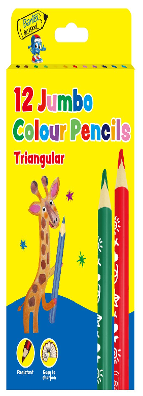 Jumbo Triangular colour pencils 12's - BTSPCL 91