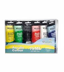 Vneeds Acrylic Colour 75ml Box Of 6 - V0519