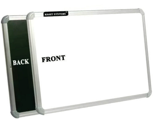 Magnetic Whiteboard A4 Double Sided White Board and Chalk Board - W/B BOARD