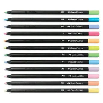 Faber-Castell Black Edition Colouring Pencils, Neon Pastel - A116410