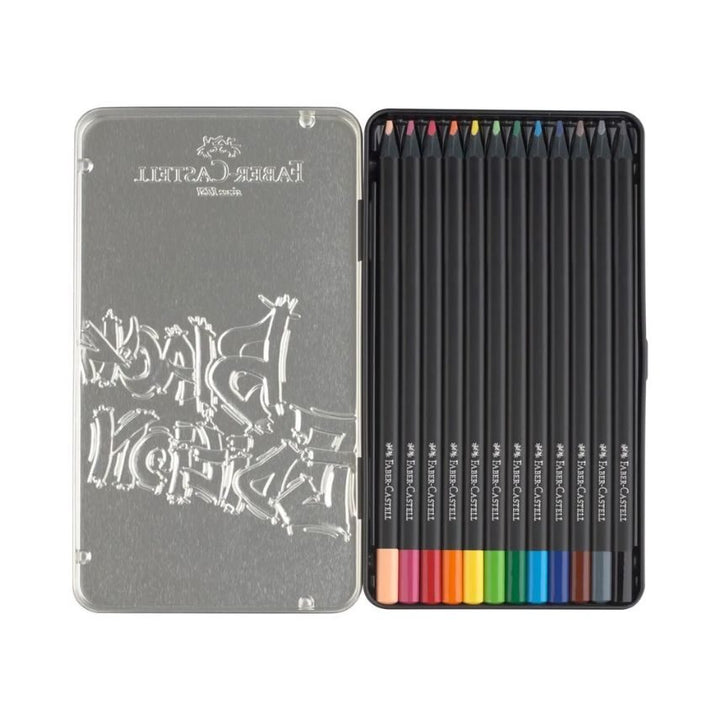 Faber-Castell Black Edition Colour Pencils Tin Of 12 - A116413