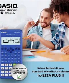Casio FX-82ZA Plus II Scientific Calculator - fx-82 za plus 2- Blue