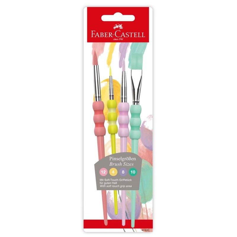 Soft Touch Brush Set – Pastel Sizes: 4, 8, 10 &amp;12 - AC481620