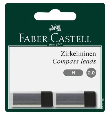 Faber-Castell Compass Spare Leads 2mm 2x 6Pcs - A123198
