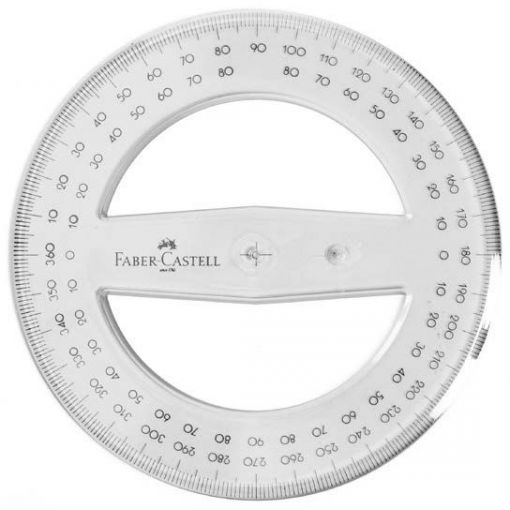 Faber-Castell 360 Degrees 12 cm Transparent Protractor Art 203 - A177910