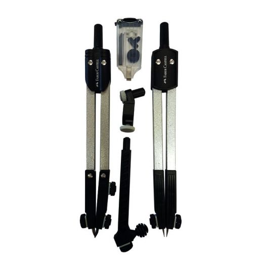 Faber-Castell Compass Set 5 Piece with Lead Insert, DIV, Penpoint - A174352