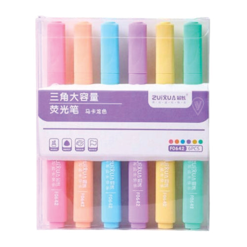 Pastel/Neon Highlighter Zuixua Kawaii Grip Set 6 units - HIG 030.