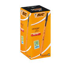 BIC Orange Fine Ball Point Pen - Black (Box of 60)