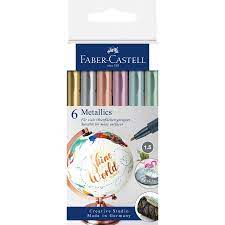 Faber-Castell Metallic Markers Set Of 6 - A160706