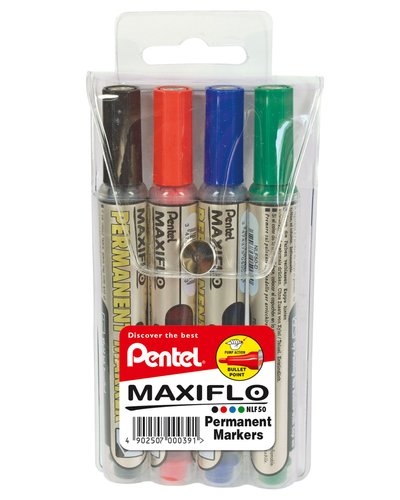 Pentel Maxiflo Wallet Of 4 Bullet Point - NLF50-4