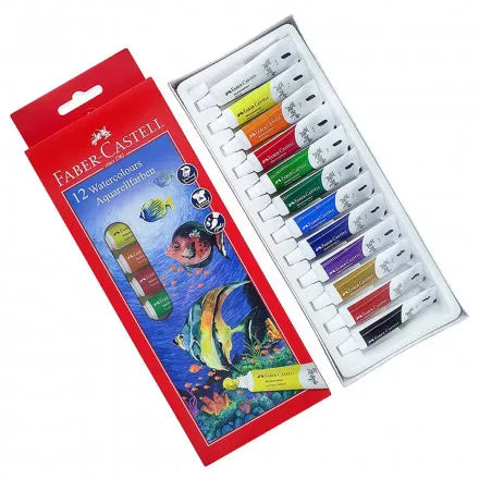 Faber-Castell Student Watercolours 9 ml Set Of 12 - A370531