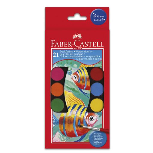 Faber-Castell Watercolour Paint Set Of 21 (30mm Tablet Diameter) - A125021