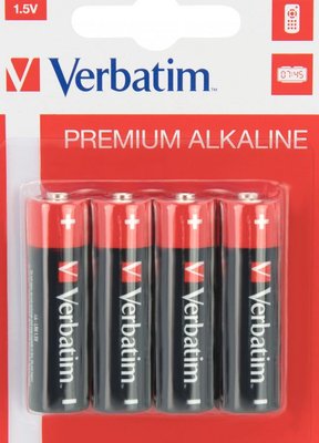 Verbatim AA Alkaline Battery  x 4-pack