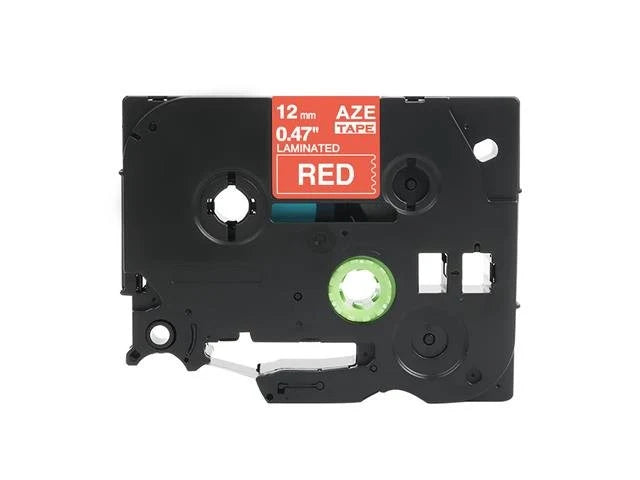 AZe - 435 White on red tape 12mm
