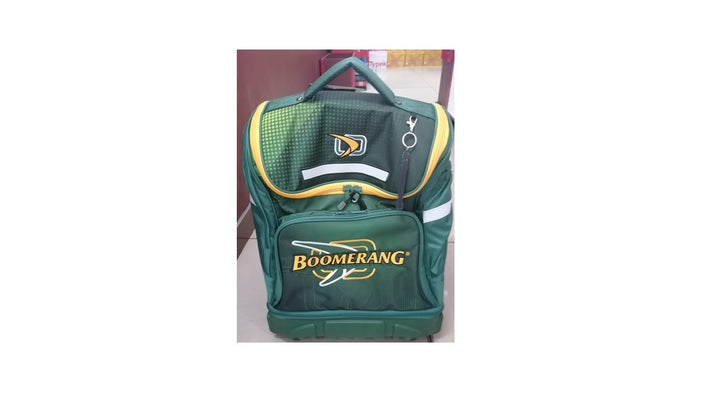 Boomerang Rolling Backpacl xxl in a green and yellow - 1811