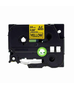 Brother Compatible AZe-651 Black on Yellow Laminated Tape 24mm x 8m