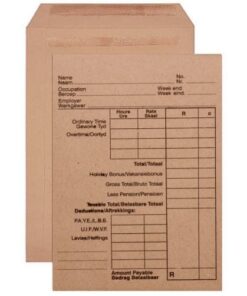 152mmx102mm 25 Self Seal Envelopes Wage Printed - ENV 9986
