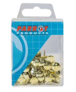 Parrot Drawing Pins Brass (Boxed Pack 100) -BA3007