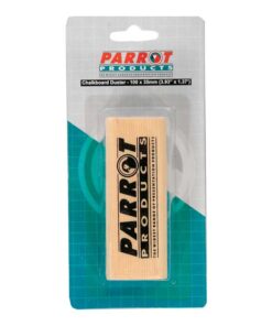 Parrot Chalkboard Wooden Duster (95*35mm - Carded - Grey) - BA0115