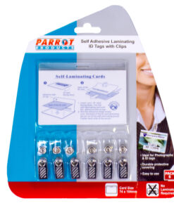 Parrot Laminating Self Adhesive ID Tags and Clips (6) - LA1050