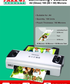Parrot Laminating Pouches (A4 - Gloss - 220x310mm - 160 (80+80) Microns - Box 100) - LFA480