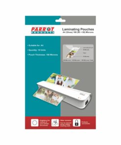 Parrot Laminating Pouches (A4 - Gloss - 220x310mm - 160 (80+80) Microns - Pack 10)- LFA480/10
