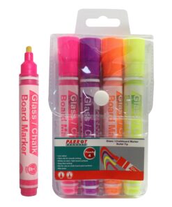 Parrot Glass/Chalkboard Markers Pouch 4 (Pink, Purple, Orange, Yellow) - PC0602B