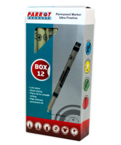 Parrot Ultra Fineliner Permanent Markers (Box of 12 - Black)  - PP2001B