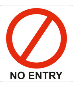 SIGN SYMBOLIC 150*150mm RED NO ENTRY SIGN ON WHITE ACP - SN4112