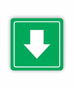 SIGN SYMBOLIC 150*150mm GREEN ARROW SIGN ON WHITE ACP - SN4115