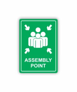 SIGN SYMBOLIC 297*210MM ASSEMBLY POINT GREEN ON WHITE ACP - SN4116